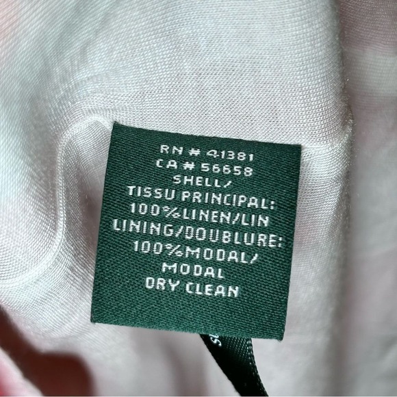 Lauren Ralph Lauren Women's Red Paisley Floral Linen Dress Cap Sleeve Size M - Picture 6 of 7